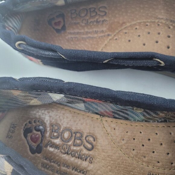 BOBS by Skechers Chill Rowboat Comfort Shoe Slip-On Sneaker Navy 33673 Size 8.5M - Picture 10 of 12